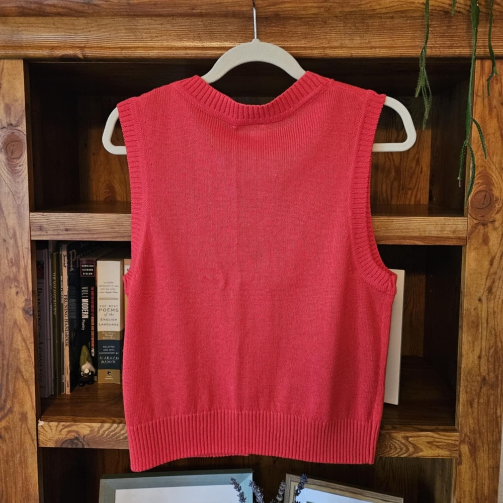 GAP red knit vest - Picture 5 of 6